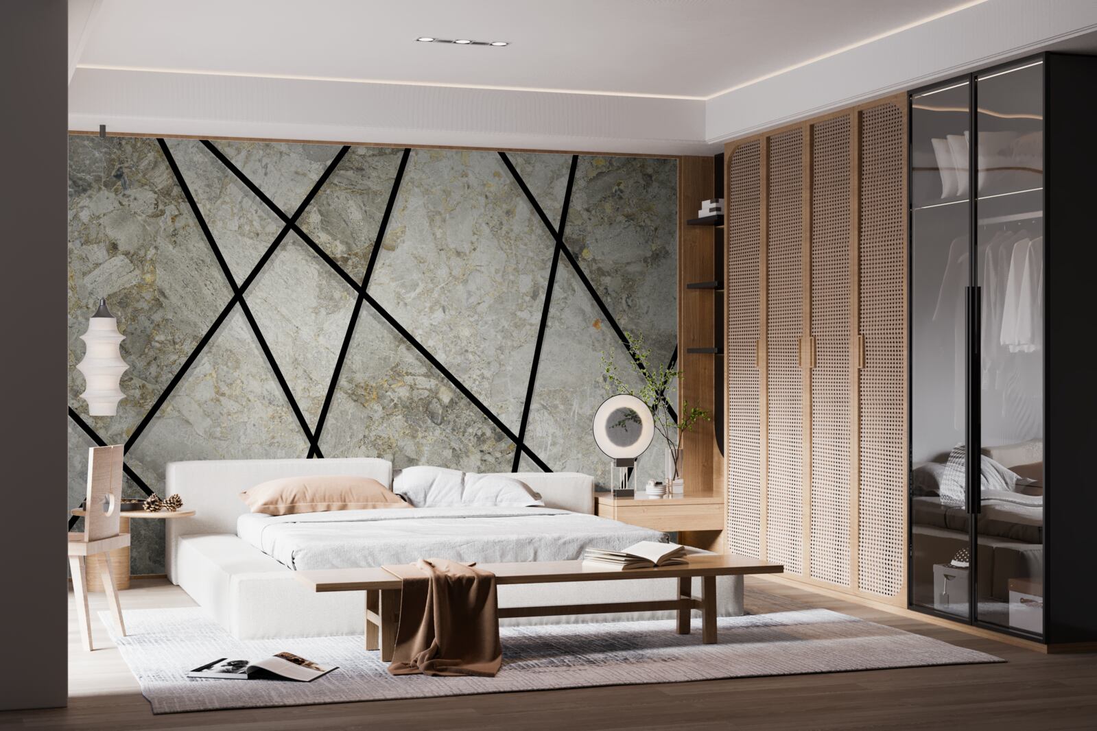 Fototapeta marmur z czarnymi żyłkami