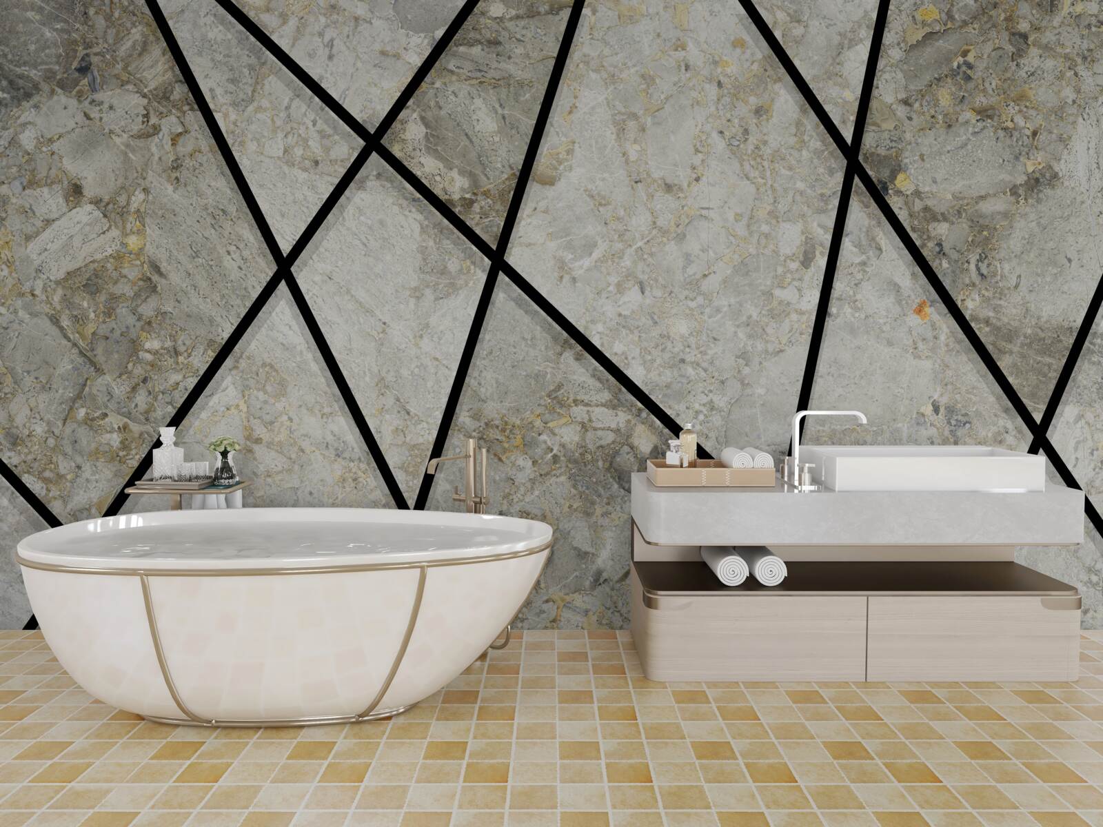 Fototapeta marmur z czarnymi żyłkami