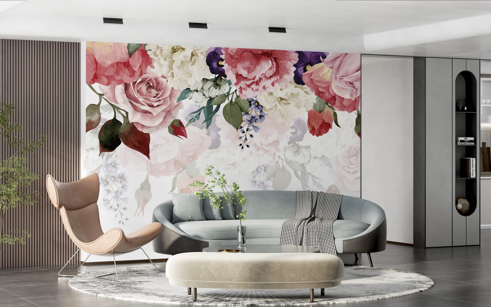 Fototapeta skład spadających kwiatów