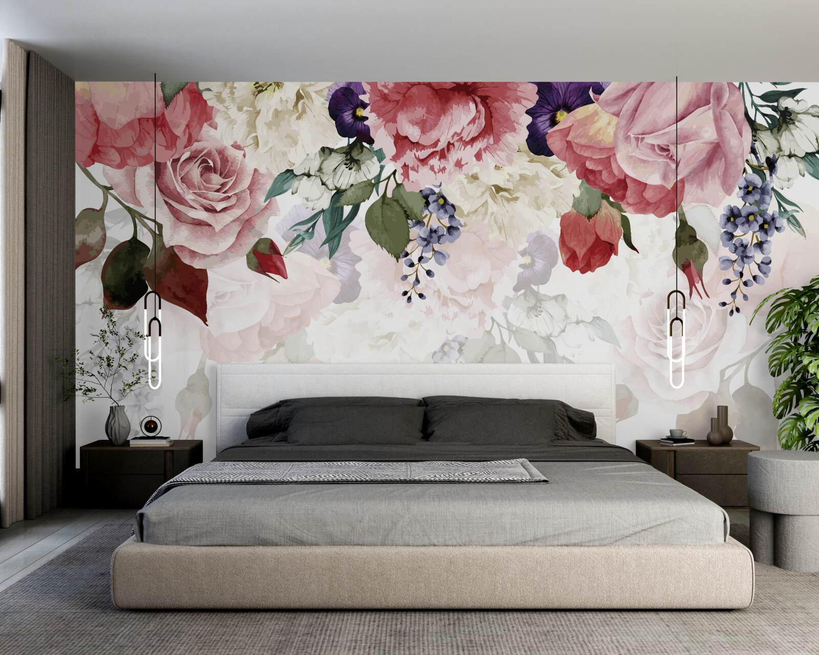 Fototapeta skład spadających kwiatów