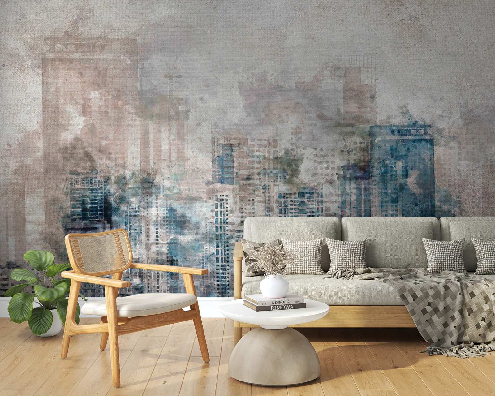 Fototapeta mgliste ulice nowoczesnego dużego miasta