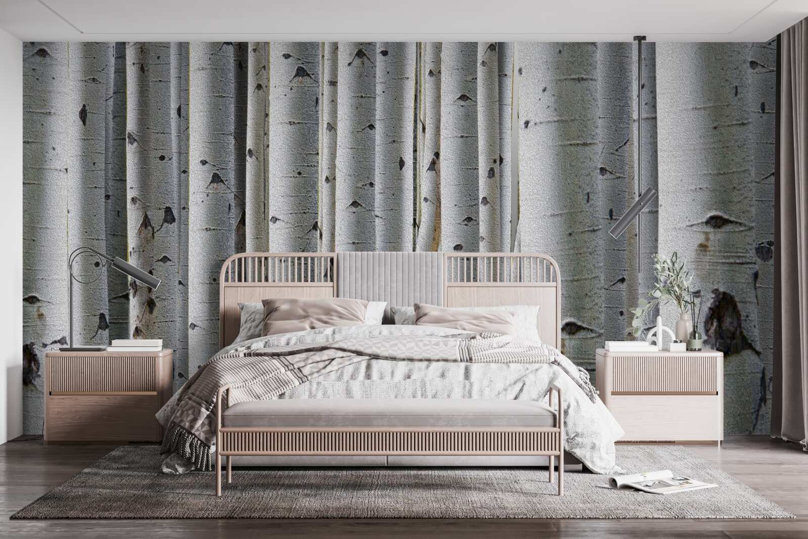 Fototapeta brzozowy las