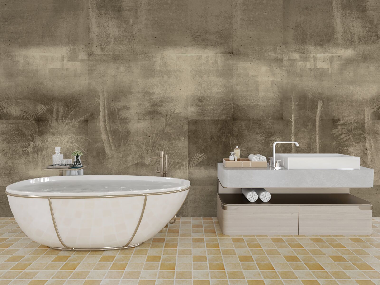 Fototapeta sepiowy deszcz w nocy