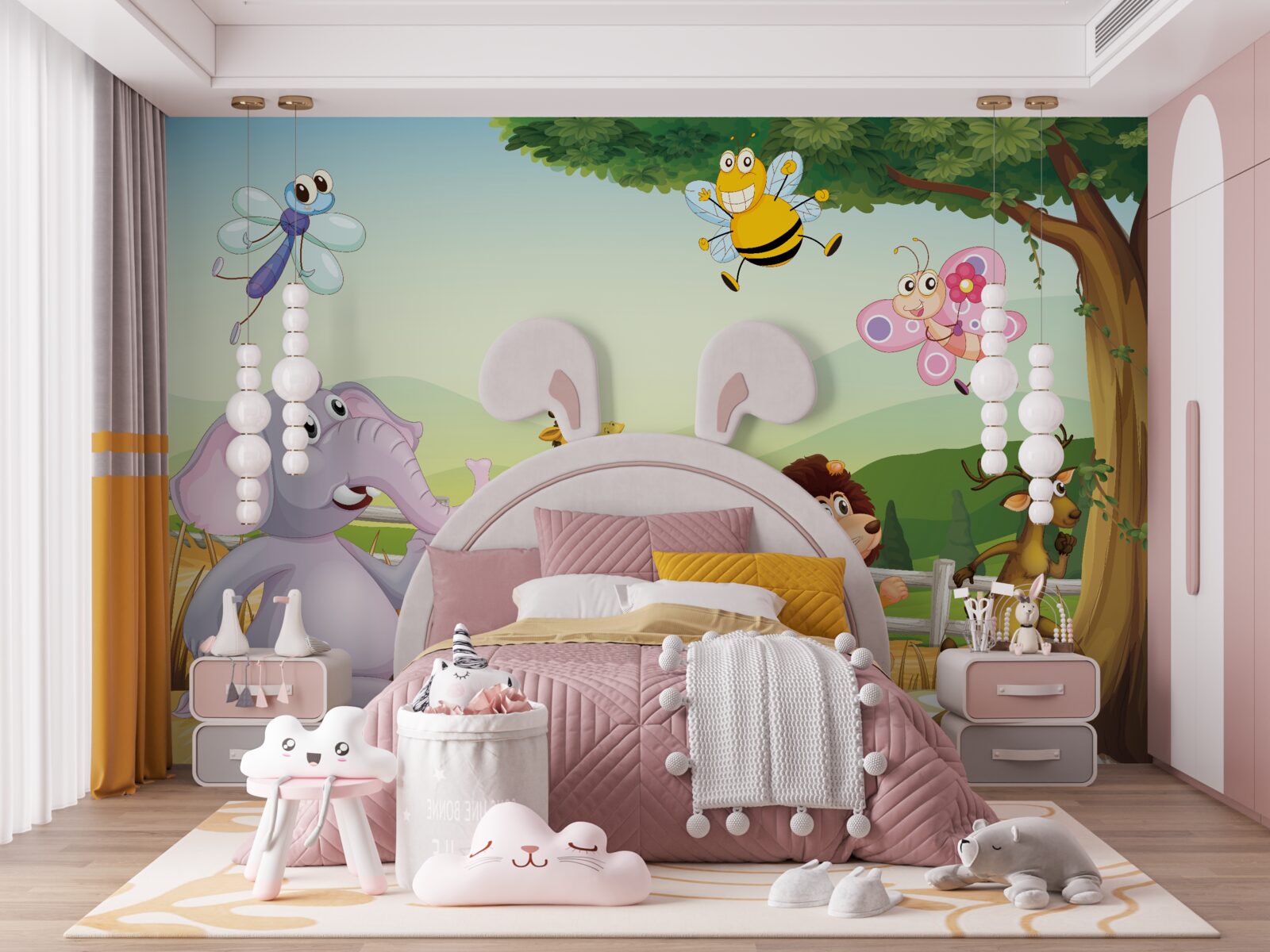 Fototapeta zwierzęta biegają po polu