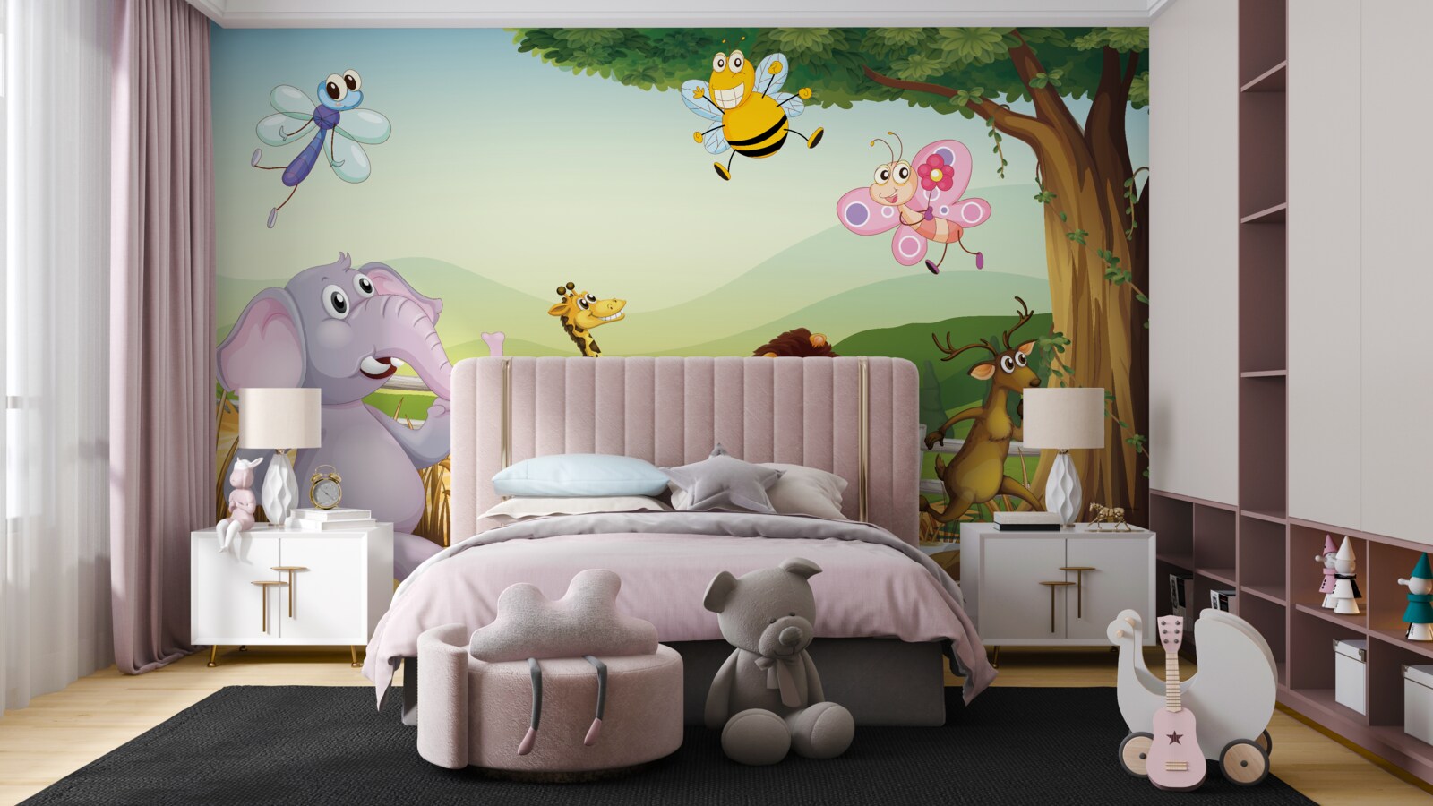 Fototapeta zwierzęta biegają po polu