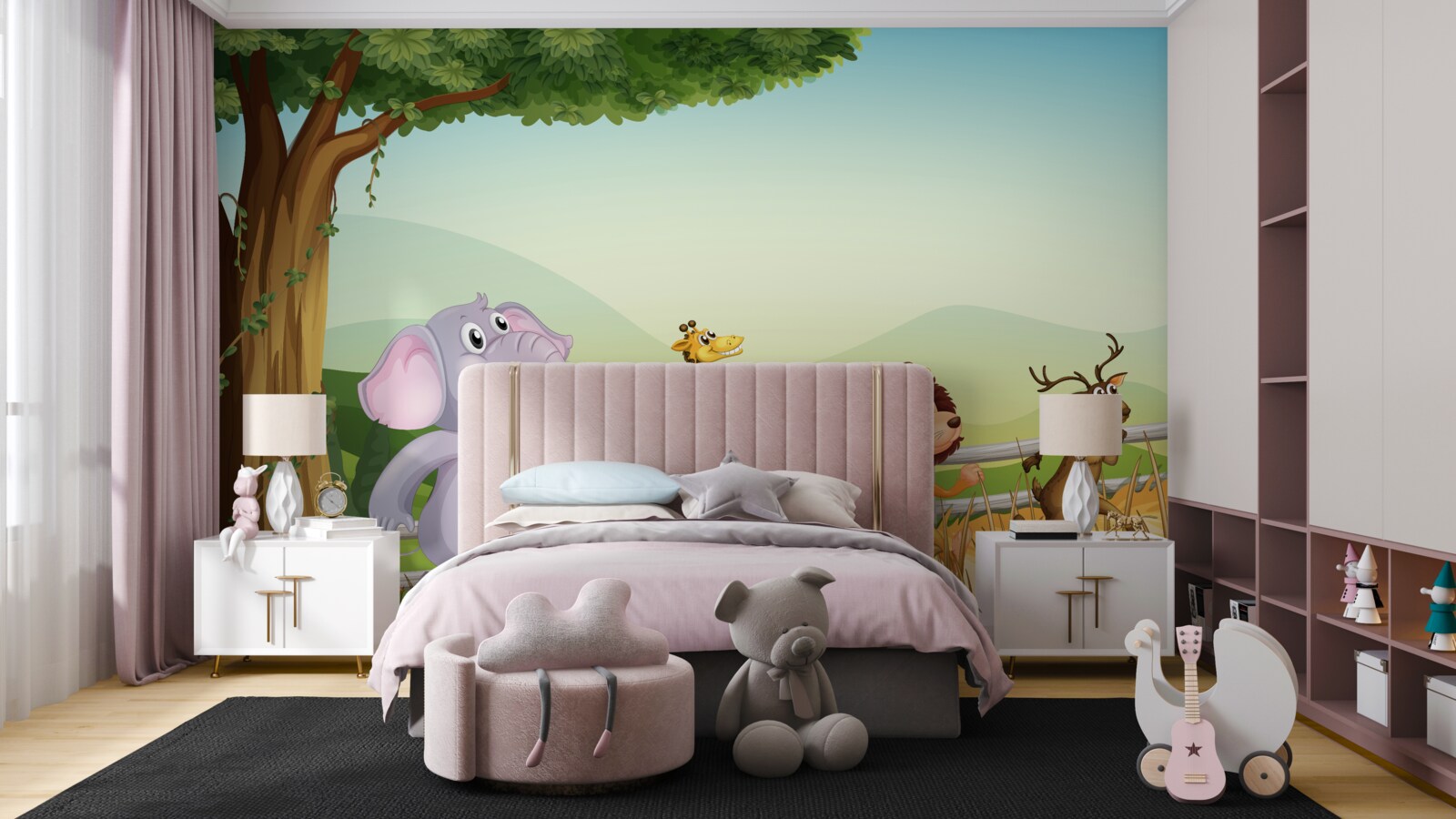 Fototapeta zwierzęta dziecięce w biegu