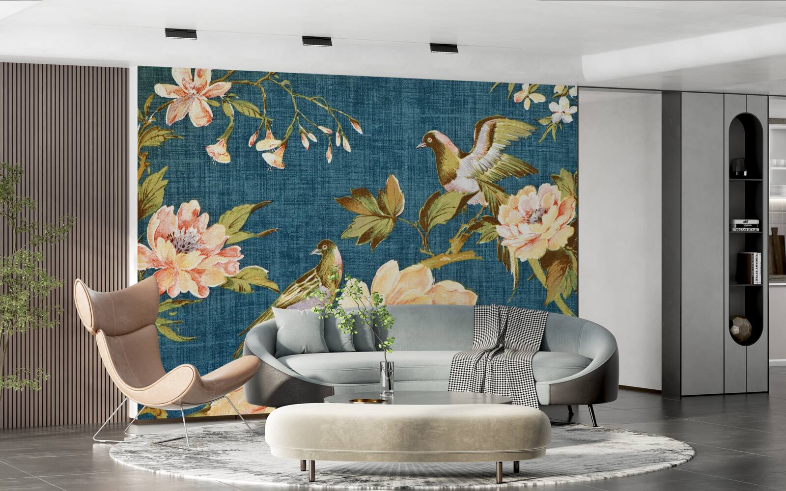 Fototapeta dwie papugi wśród róż