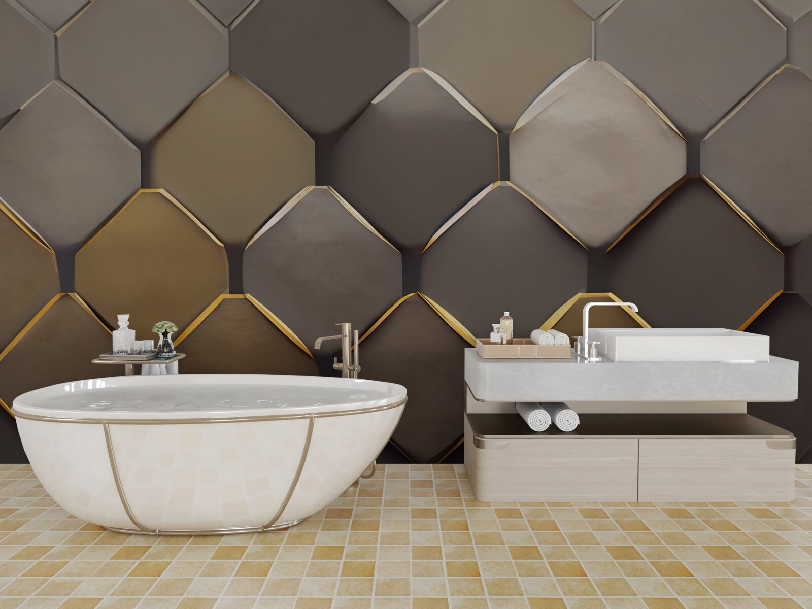 Fototapeta metalowe kwadraty