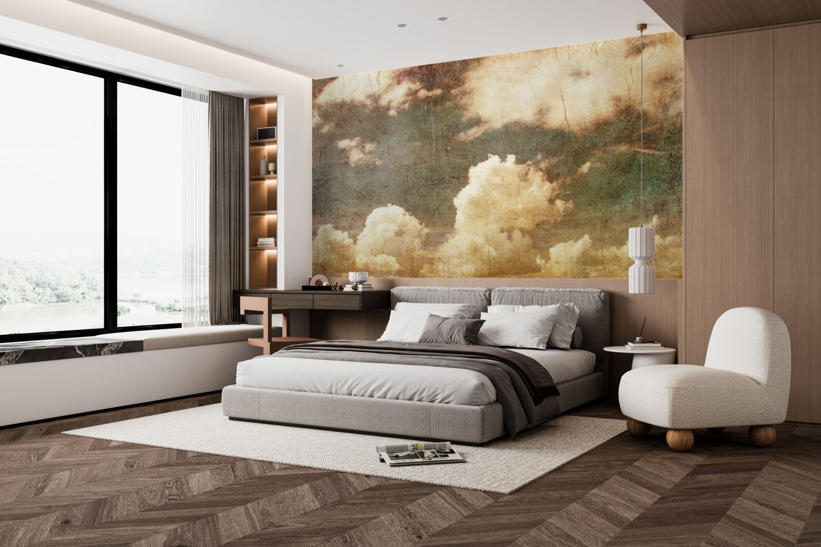 Fototapeta chmury pełne jesiennego deszczu