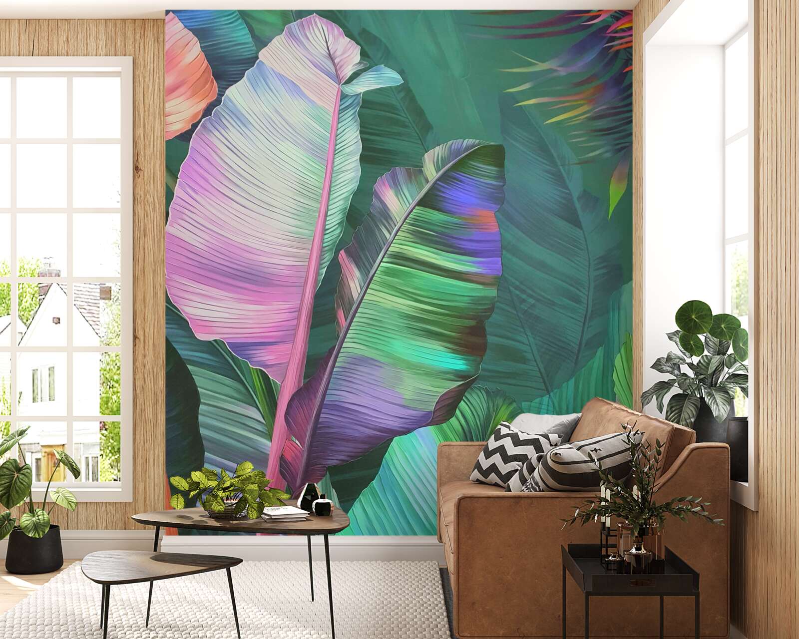 Fototapeta duże bogate liście