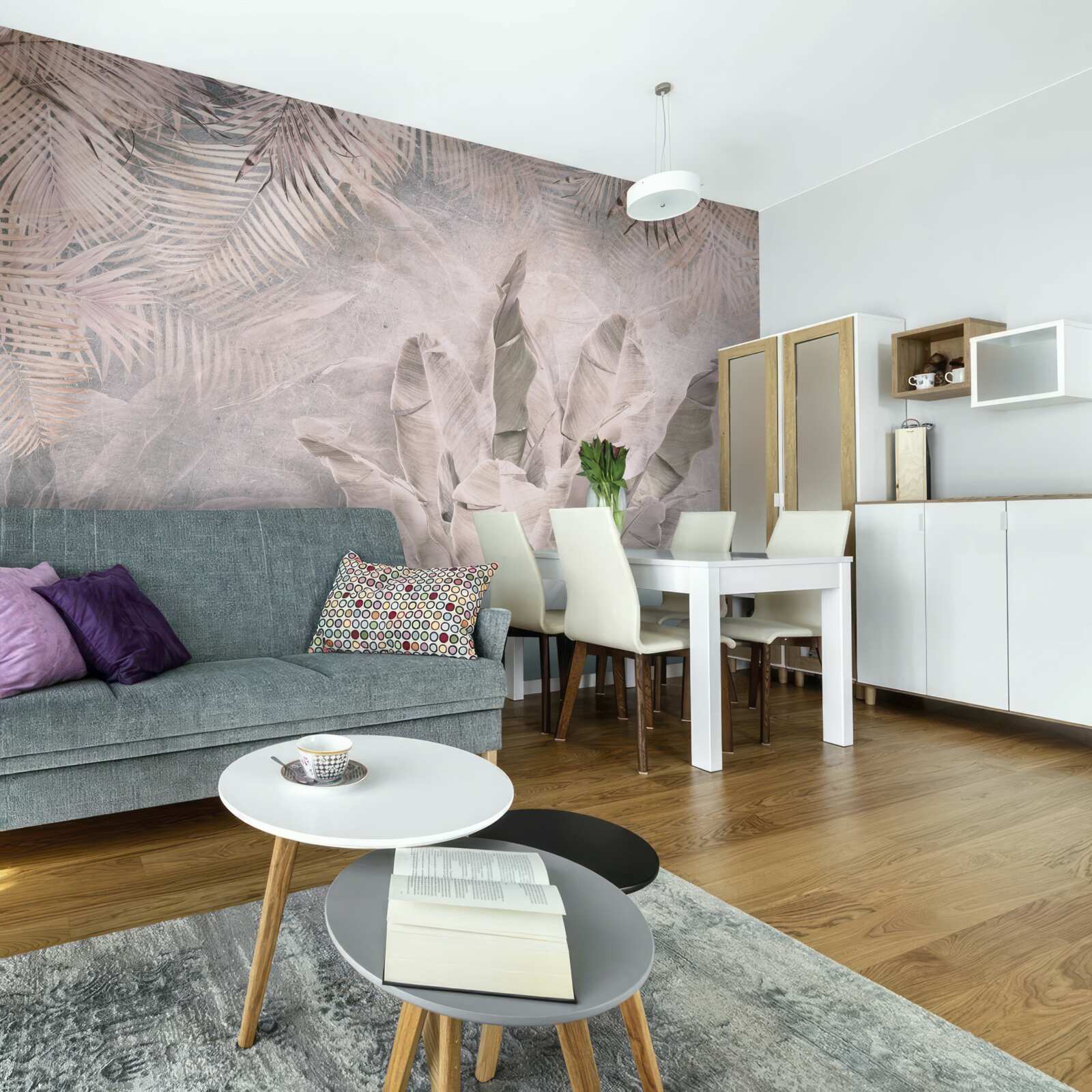 Fototapeta kompozycja z liśćmi tropikalnymi