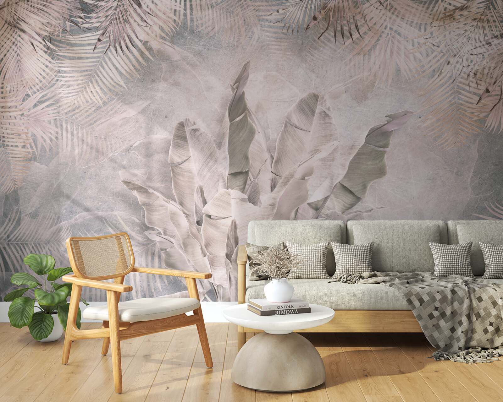 Fototapeta kompozycja z liśćmi tropikalnymi