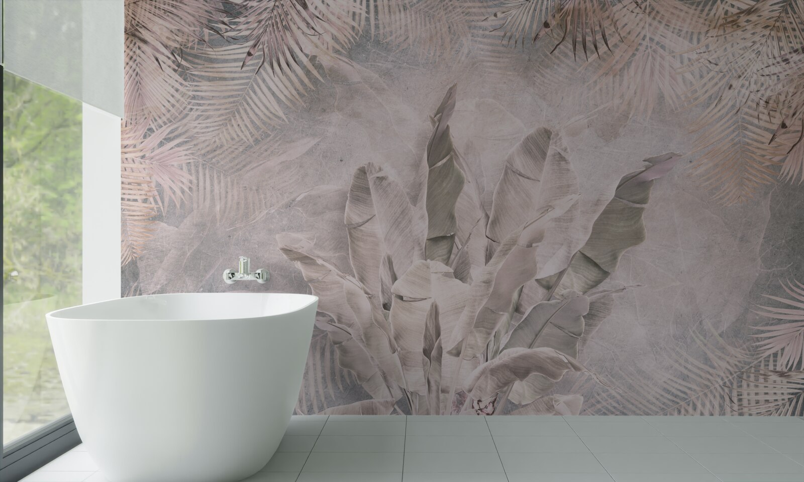 Fototapeta kompozycja z liśćmi tropikalnymi