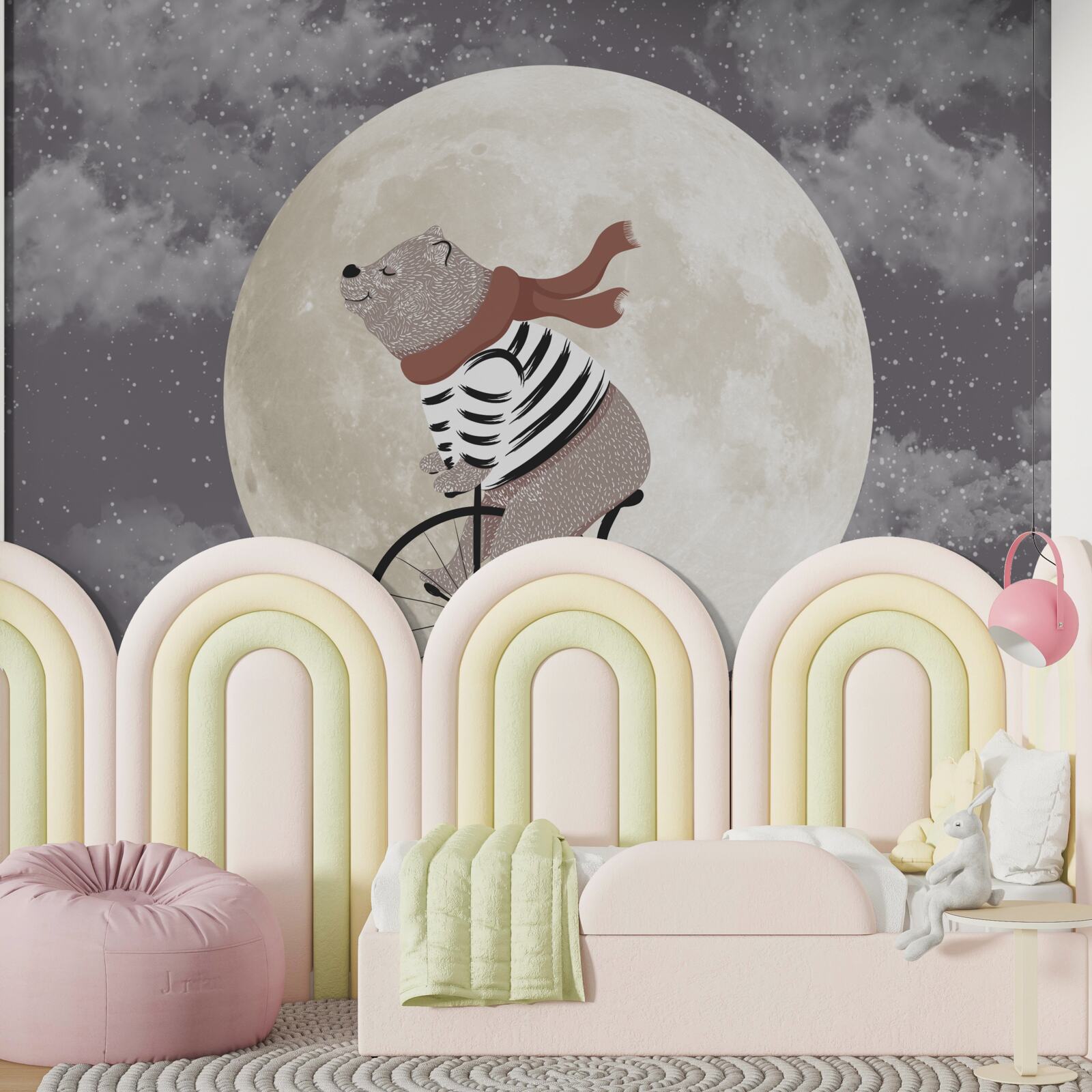 Fototapeta panda cyrkowa na rowerze