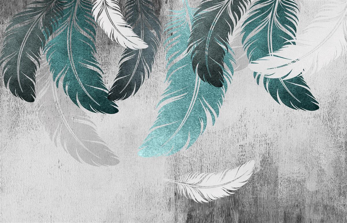 Fototapeta odpadają duże pierzaste liście