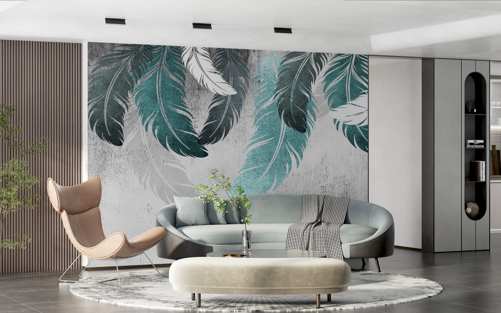 Fototapeta odpadają duże pierzaste liście