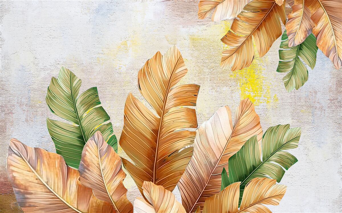 Fototapeta jesienią liście wyglądają jak pióra