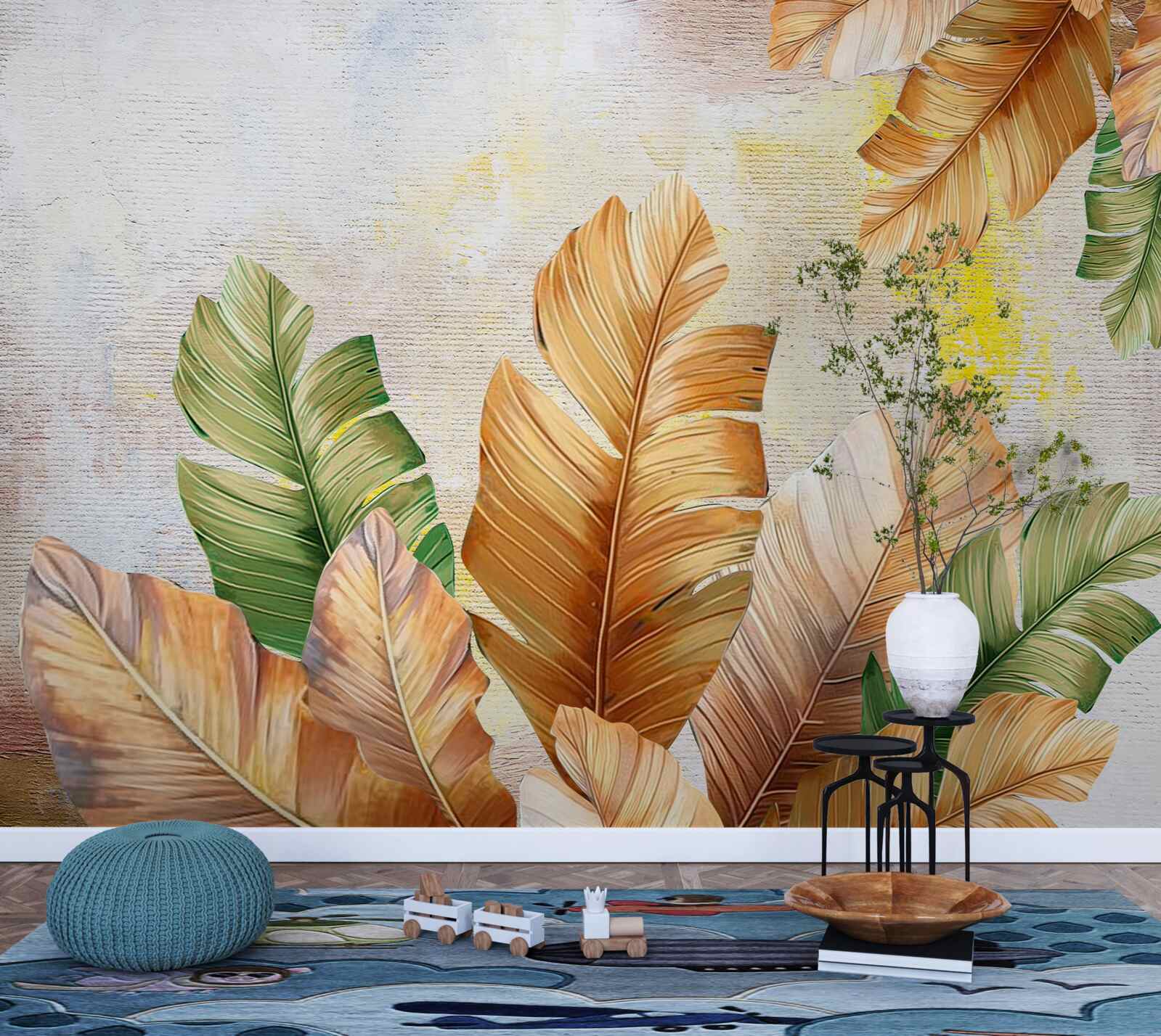 Fototapeta jesienią liście wyglądają jak pióra