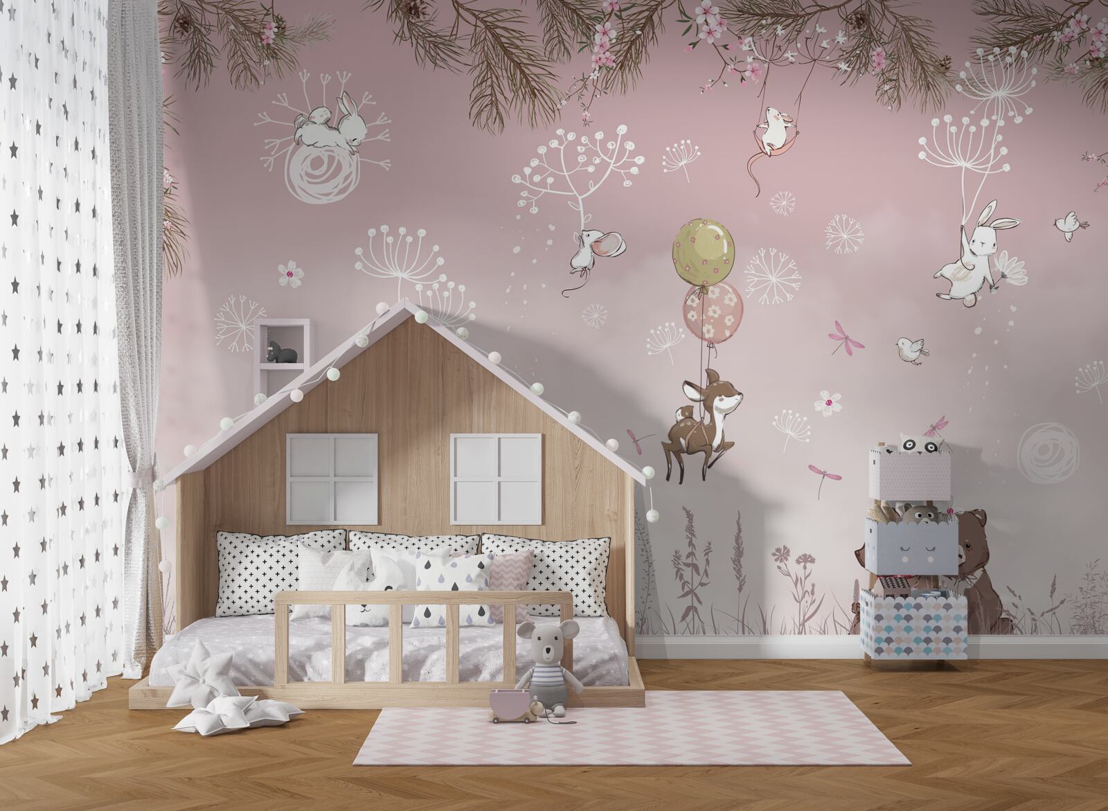 Fototapeta dwa niedźwiedzie wśród trawy