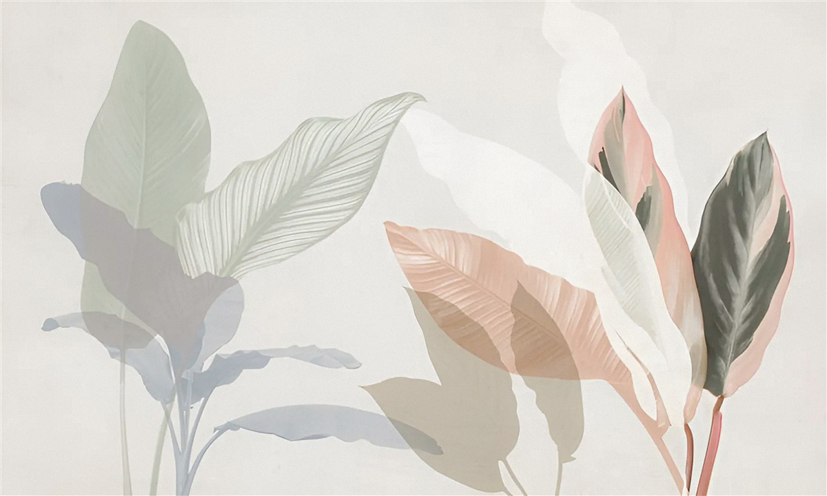 Fototapeta duże liście palmowe