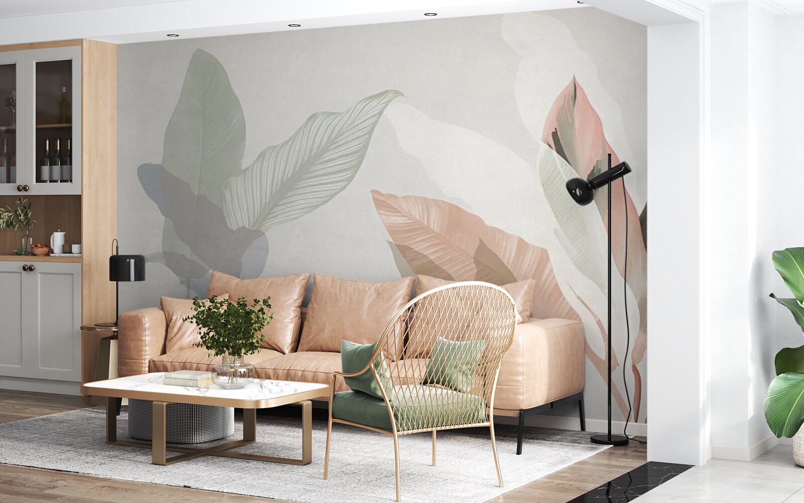 Fototapeta duże liście palmowe