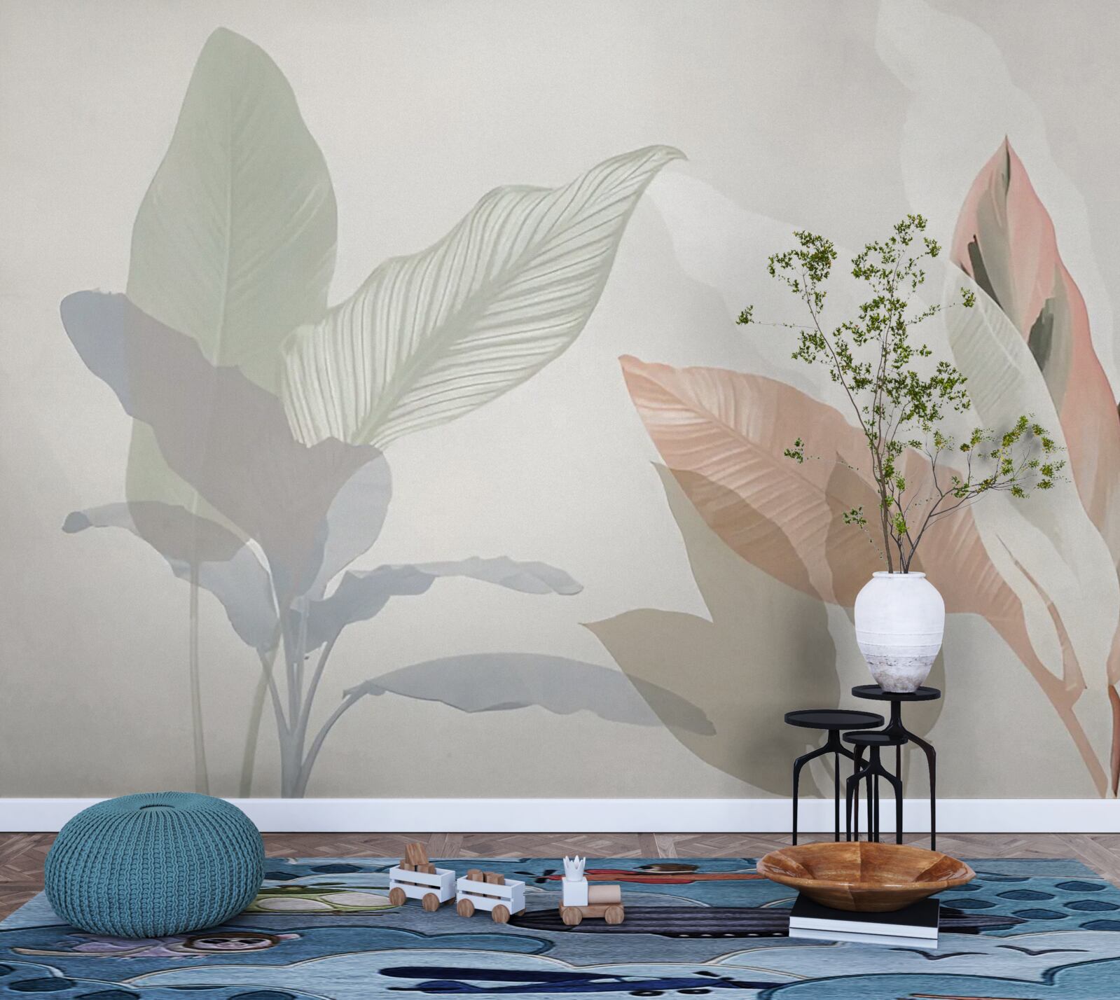 Fototapeta duże liście palmowe