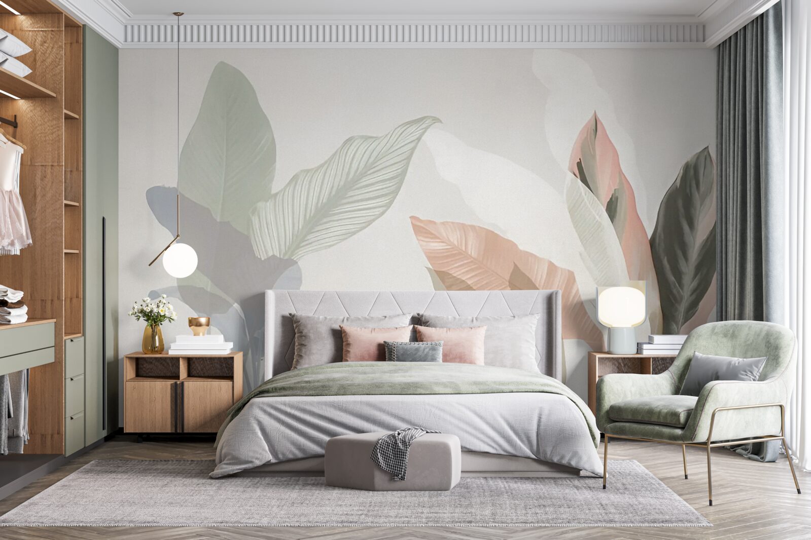 Fototapeta duże liście palmowe