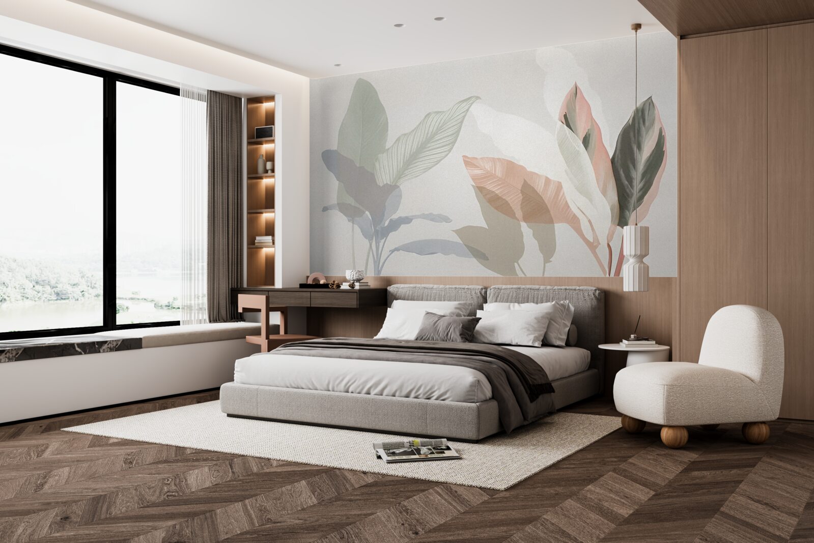 Fototapeta duże liście palmowe