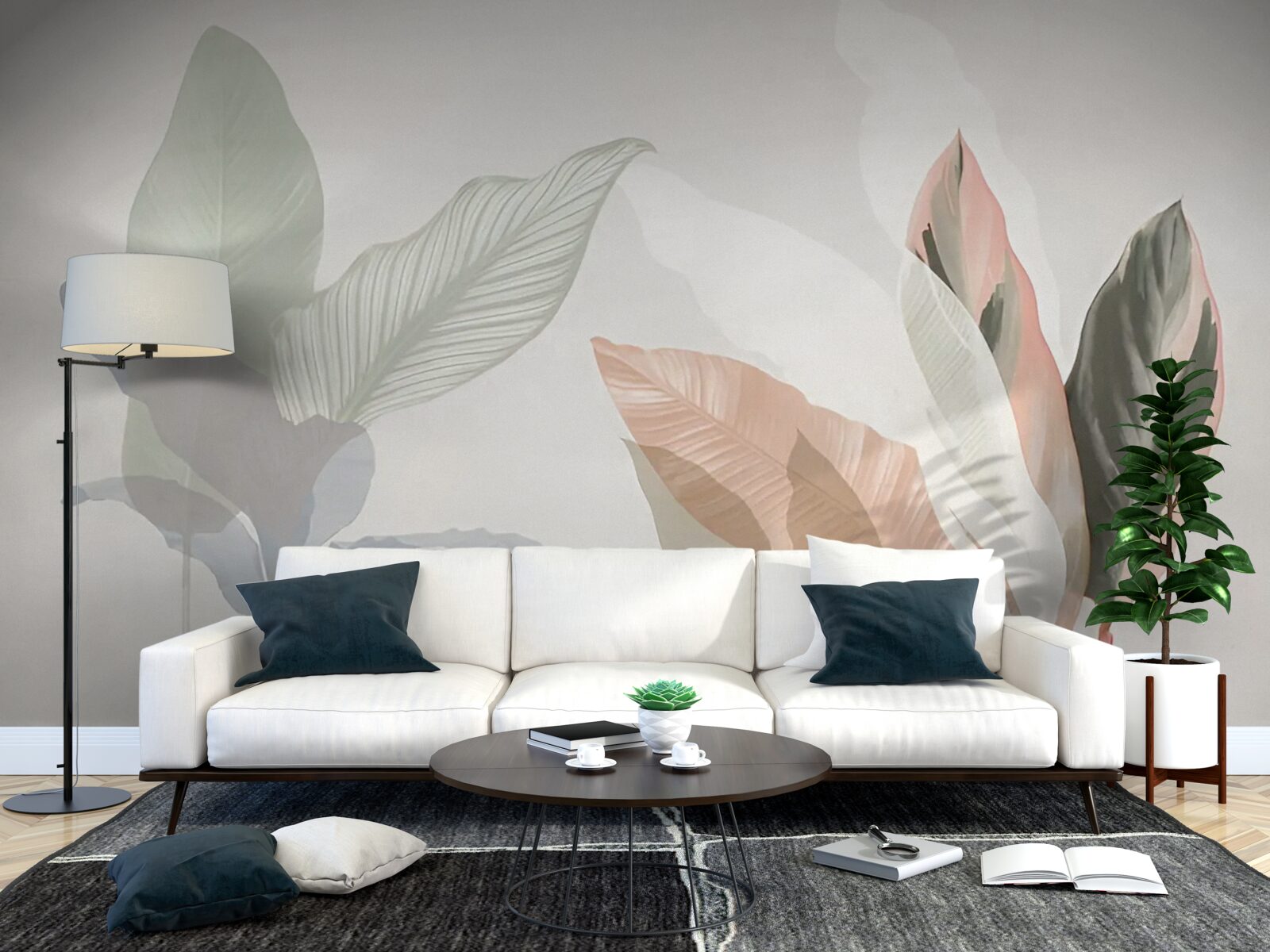 Fototapeta duże liście palmowe