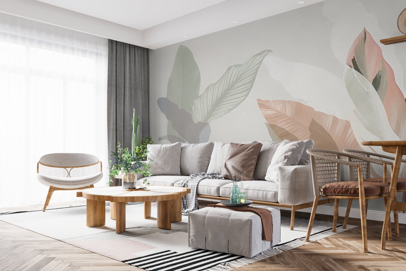 Fototapeta duże liście palmowe