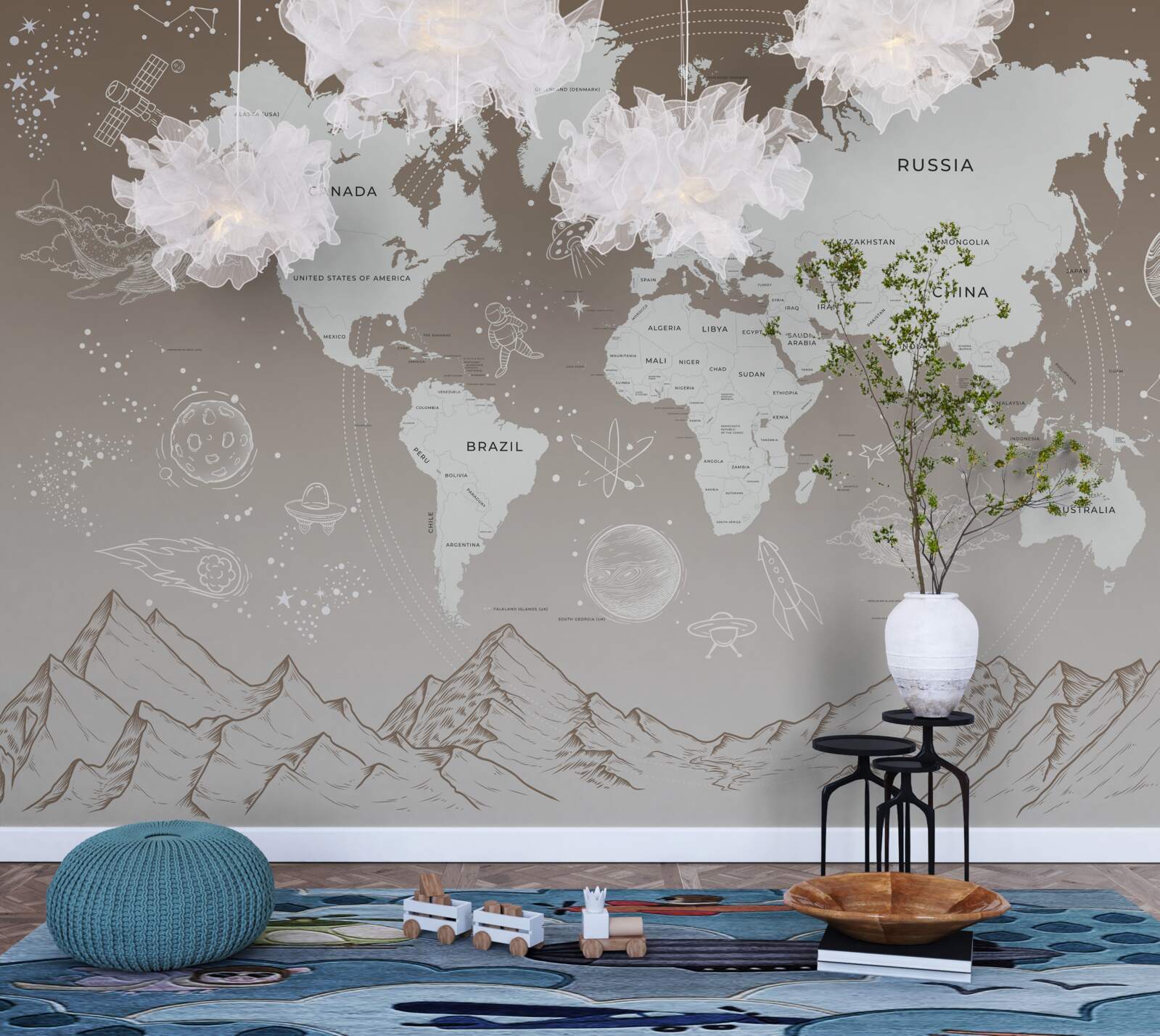 Fototapeta Świat leży ponad szczytami gór