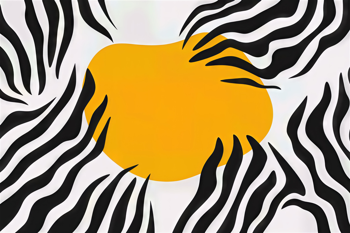 Fototapeta zebra i złote słońce