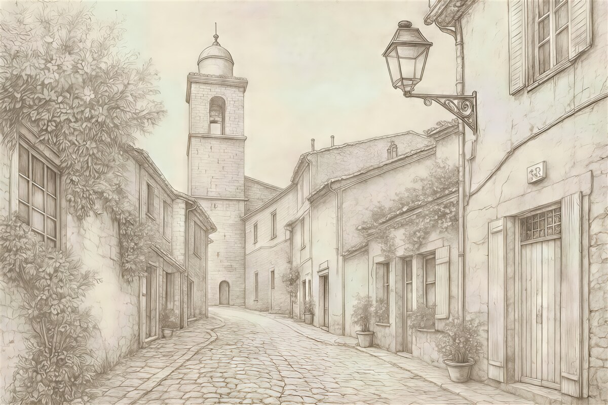Fototapeta jasna włoska uliczka w nostalgii