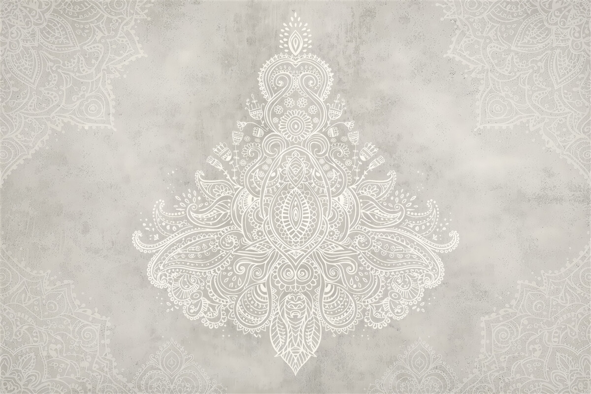 Fototapeta orientalna mandala w jasnym beżu