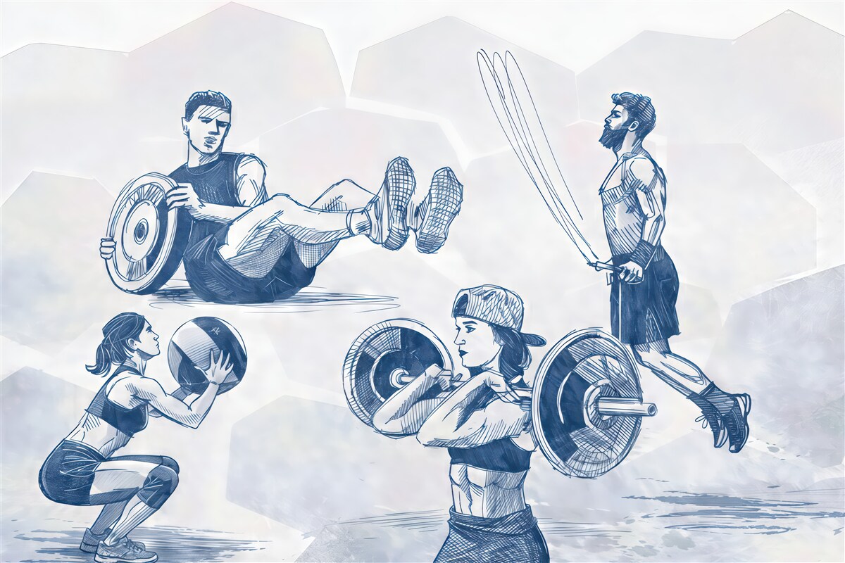 Fototapeta energia treningu fitness