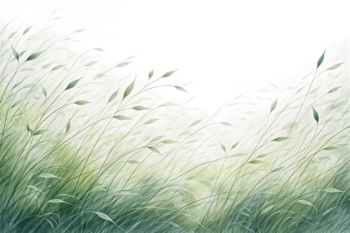 Fototapeta delikatne trawy na wietrze