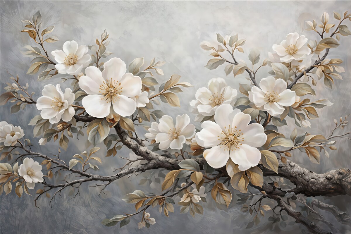 Fototapeta kremowe magnolie w blasku elegancji