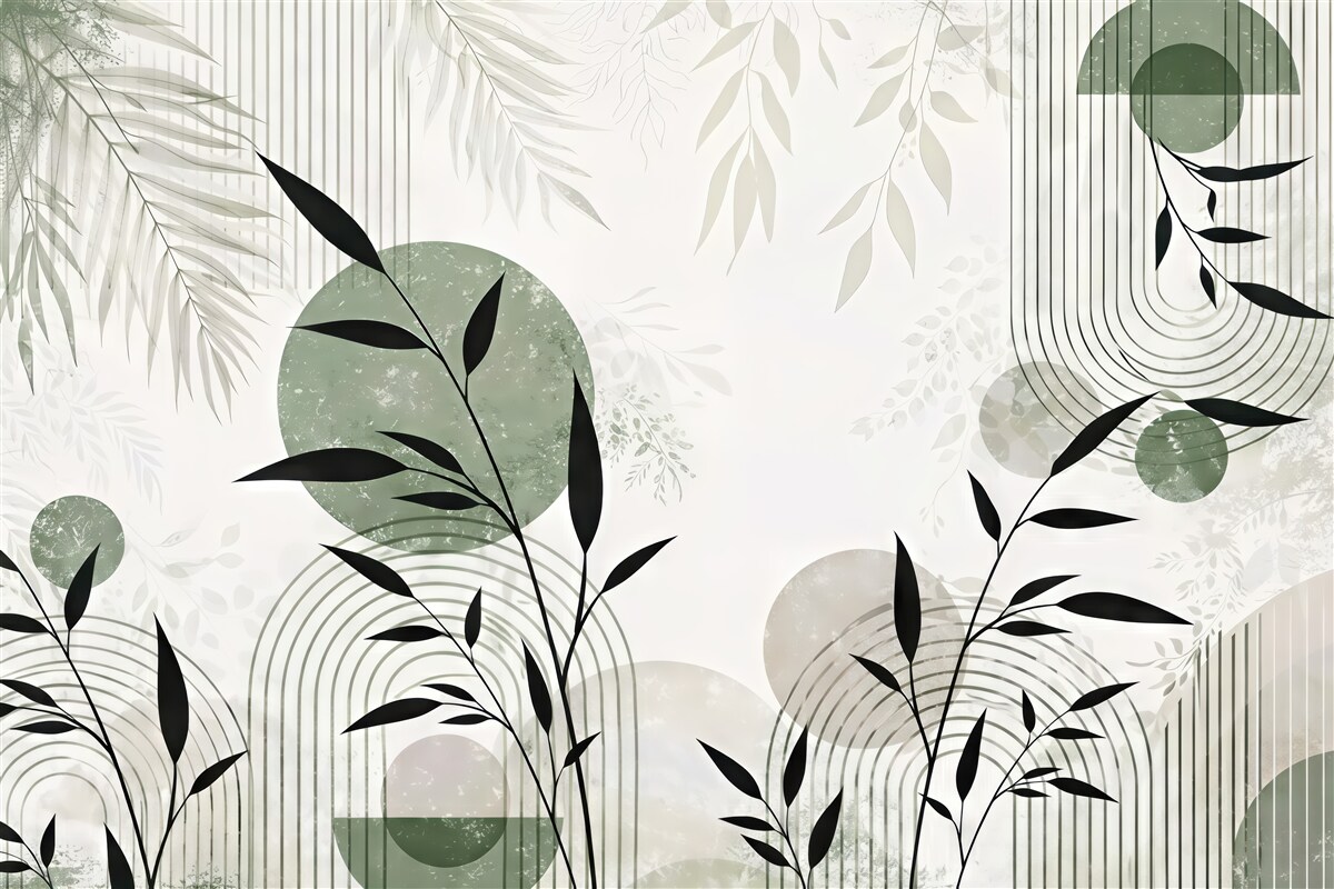 Fototapeta botaniczna harmonia szałwiowych kręgów