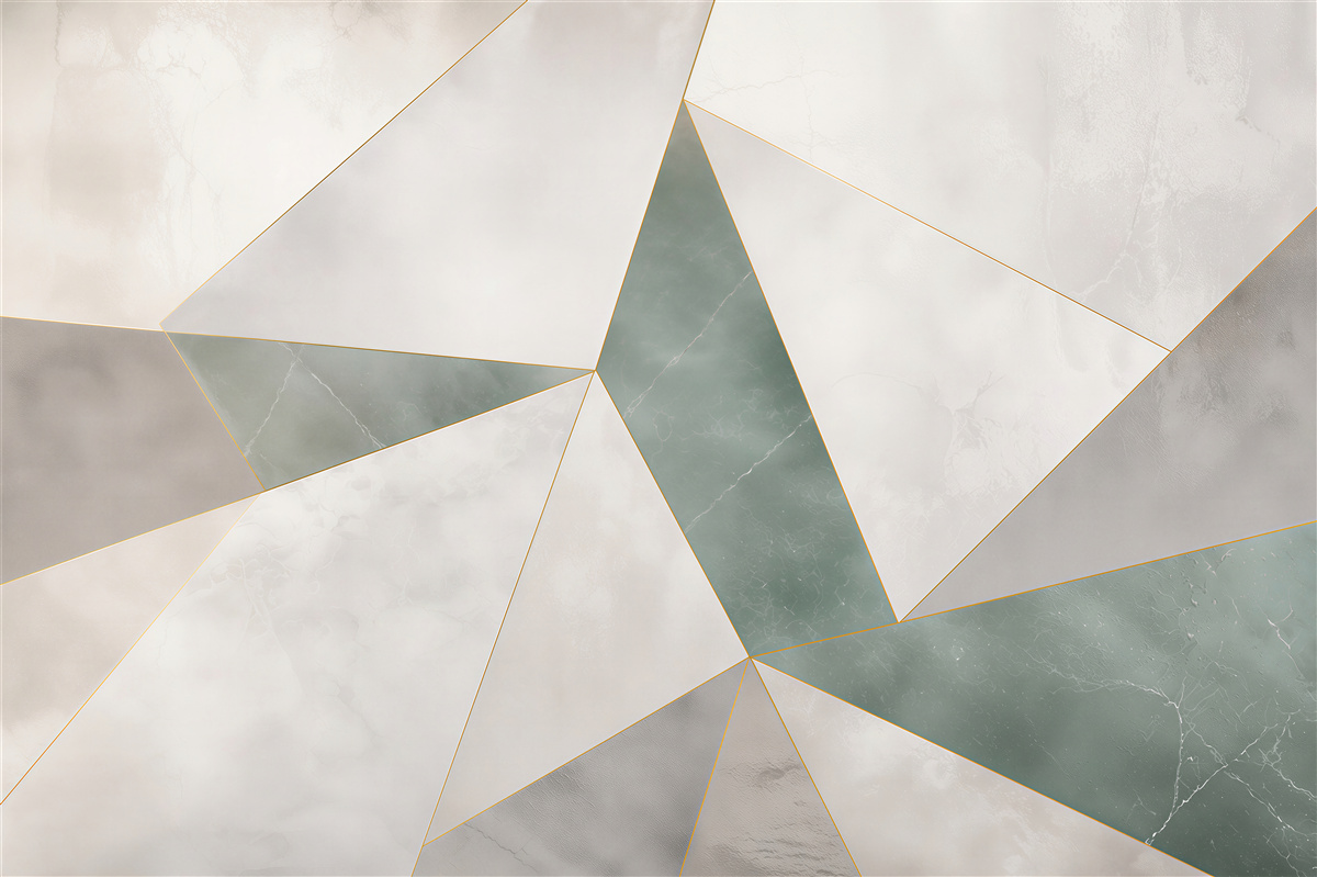 Fototapeta geometryczny marmur beżowo szałwiowy ze złotymi liniami nowoczesna