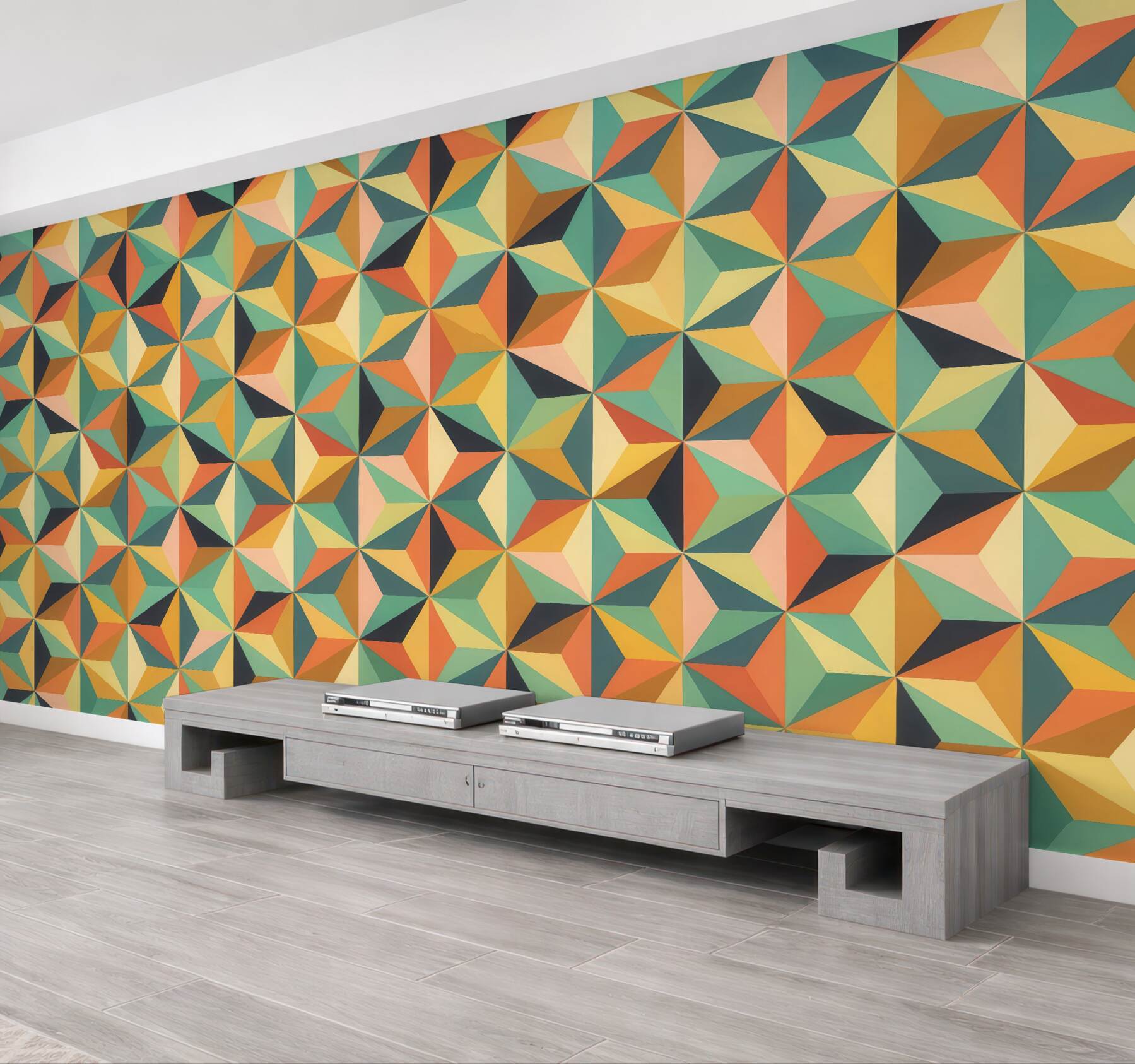 Fototapeta retro mozaika geometrycznych gwiazd
