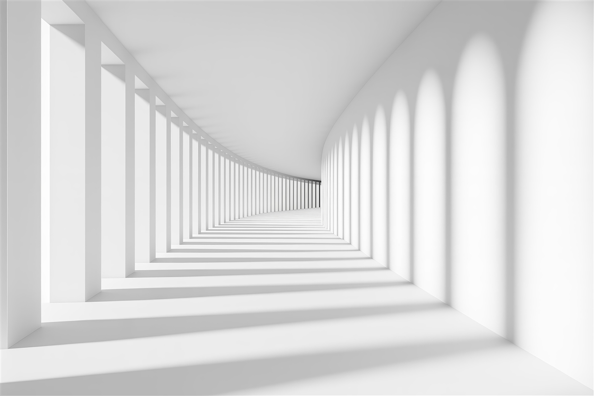 Fototapeta minimalistyczny korytarz światła i cieni