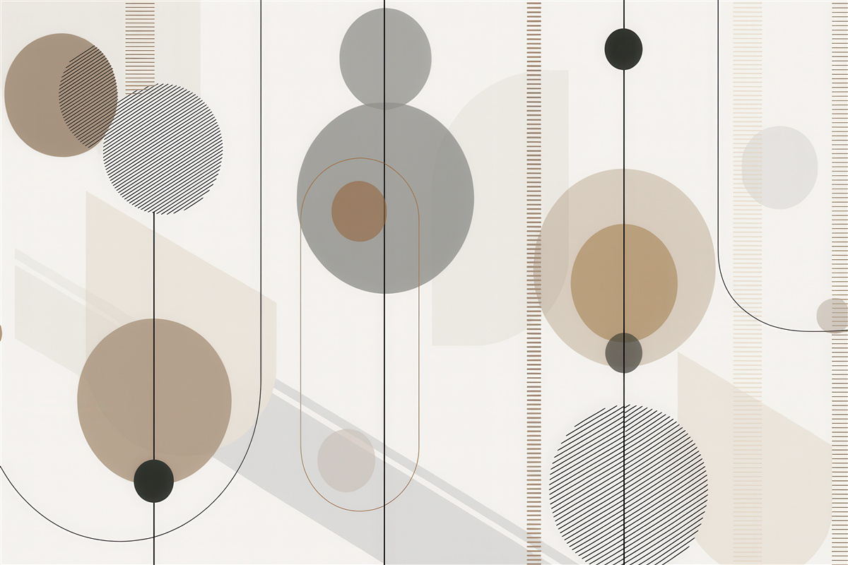 Fototapeta minimalistyczna geometria w beżowych tonach