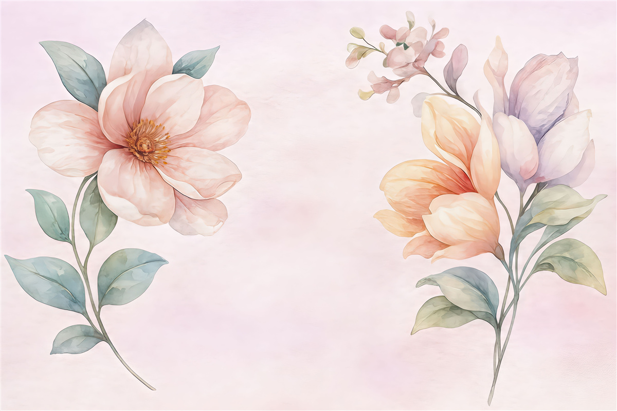 Fototapeta pastelowe magnolie w delikatnej kompozycji