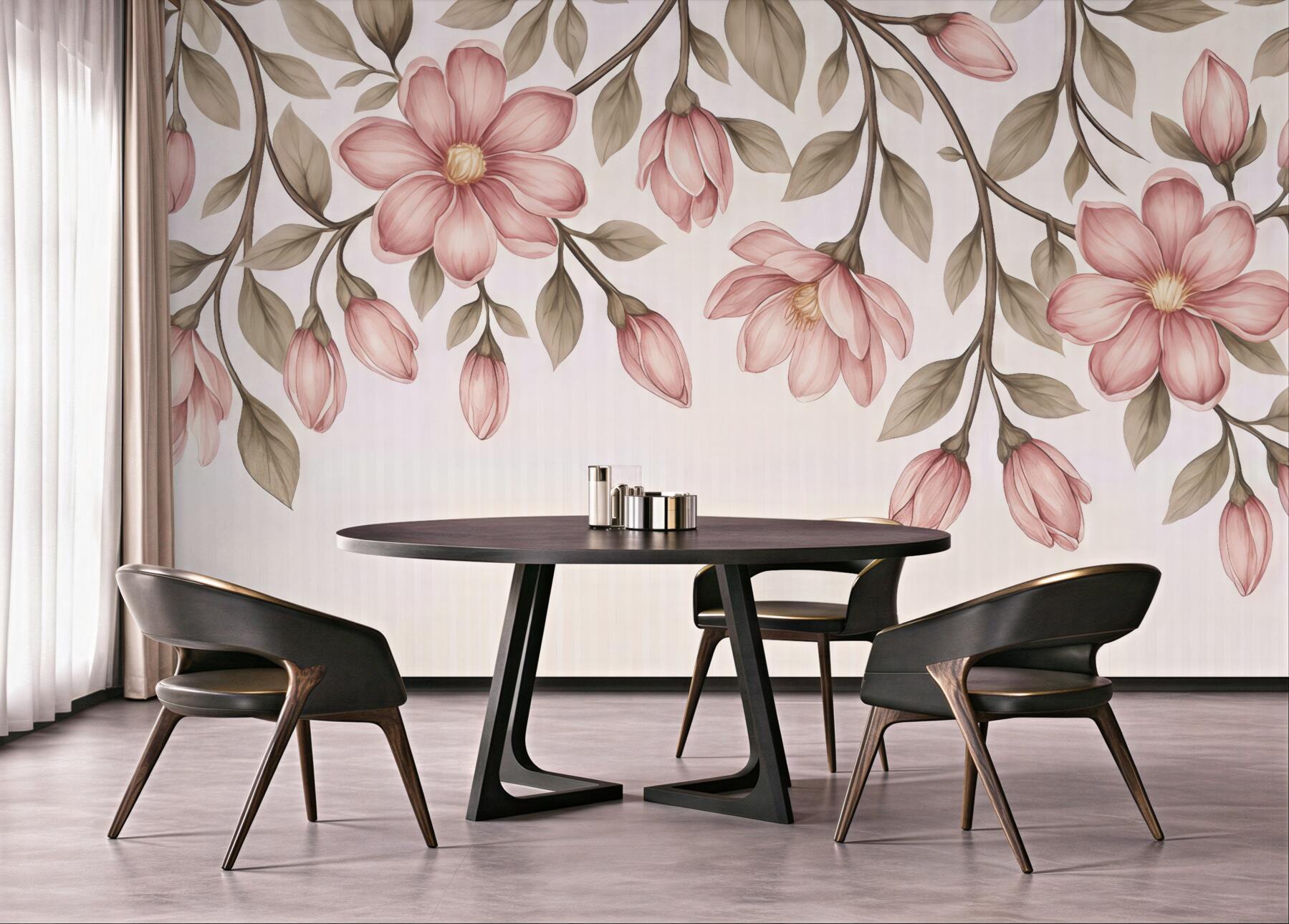 Fototapeta zwisające magnolie w pastelowym wdzięku