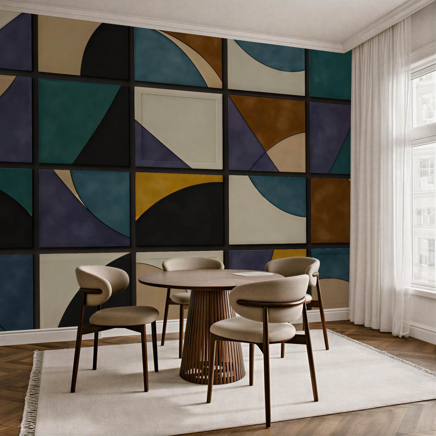 Fototapeta geometryczna abstrakcja w szlachetnych barwach