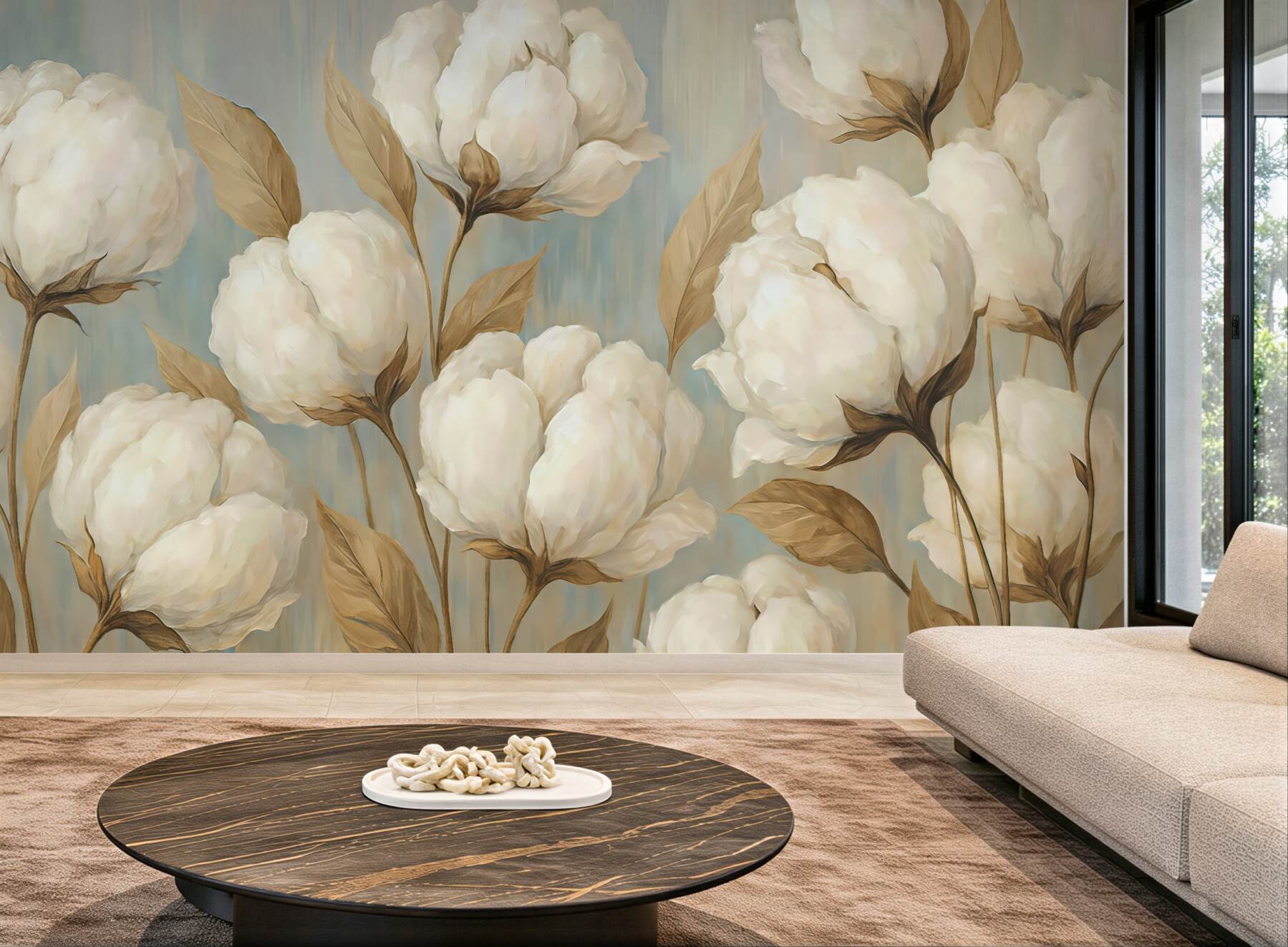 Fototapeta kremowe magnolie w subtelnej harmonii