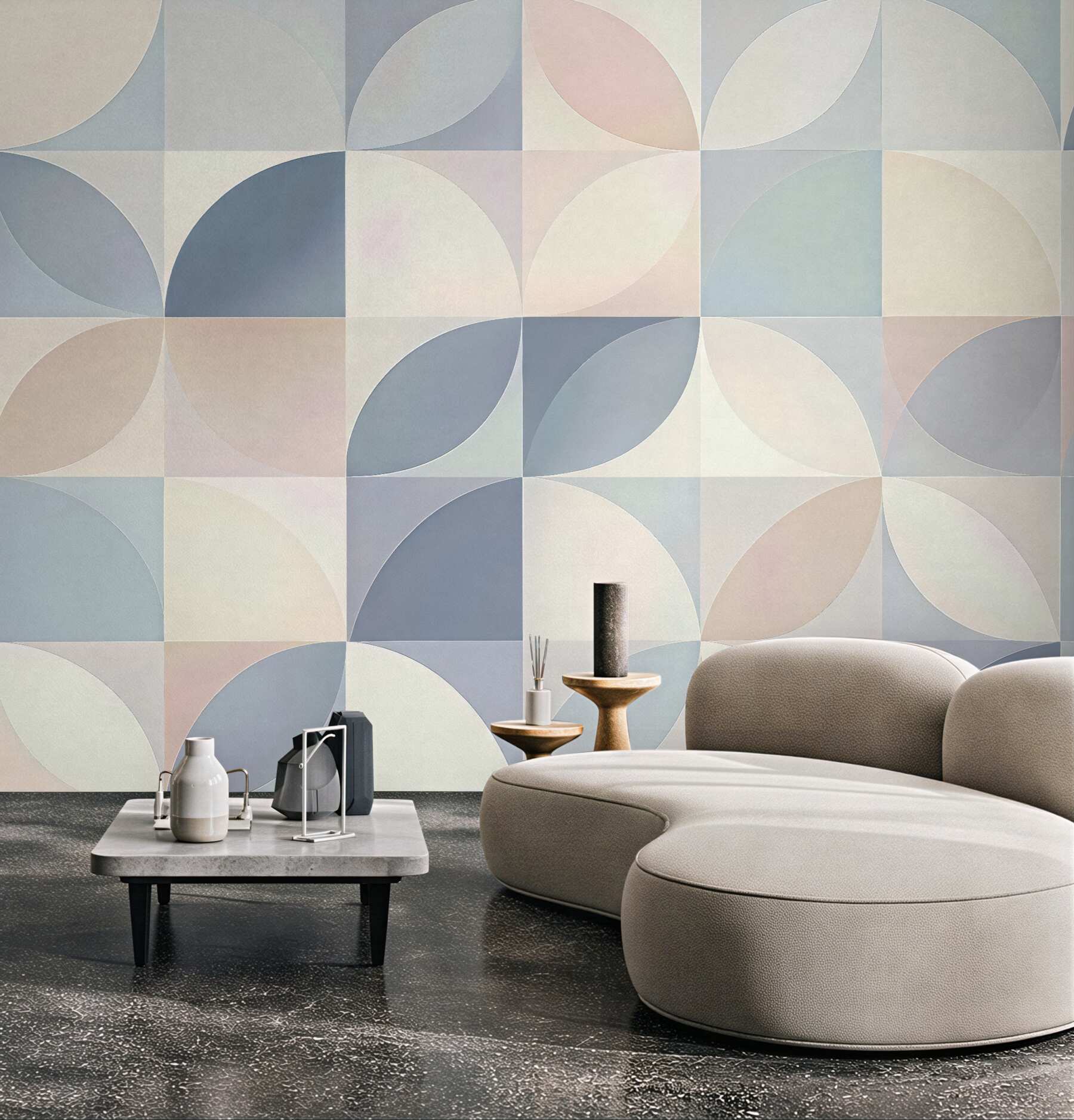Fototapeta pastelowa geometryczna harmonia