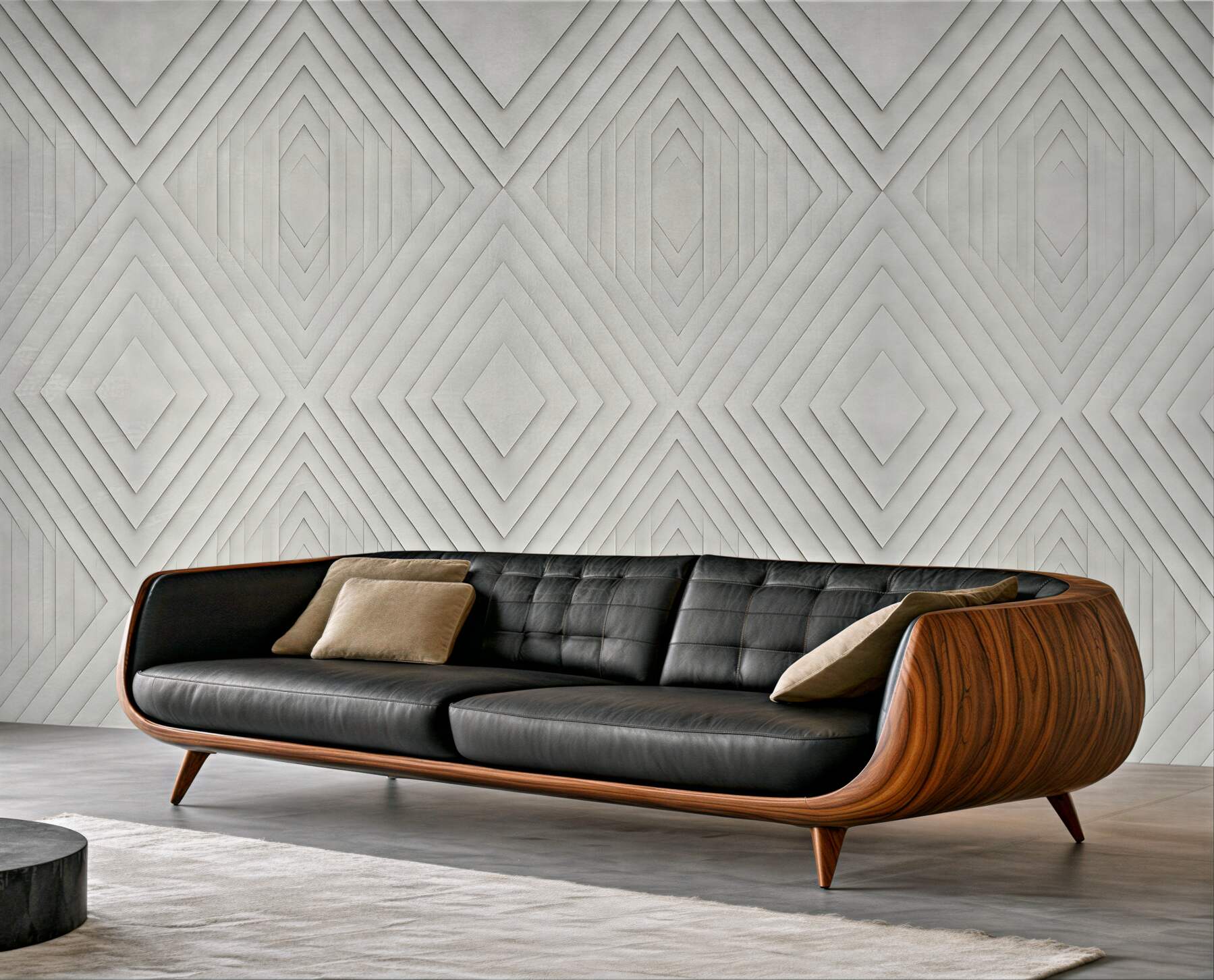 Fototapeta geometryczne diamenty w subtelnej bieli