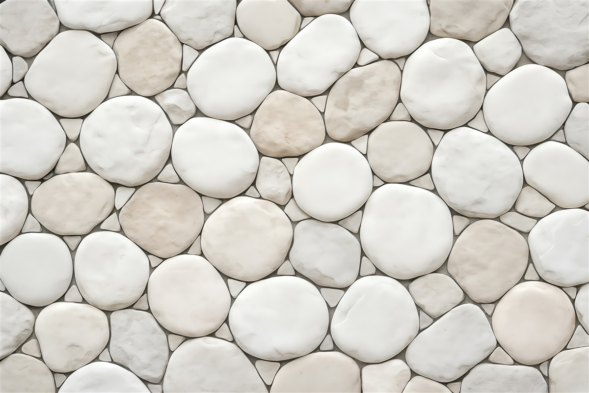 Fototapeta jasne otoczaki w naturalnym układzie