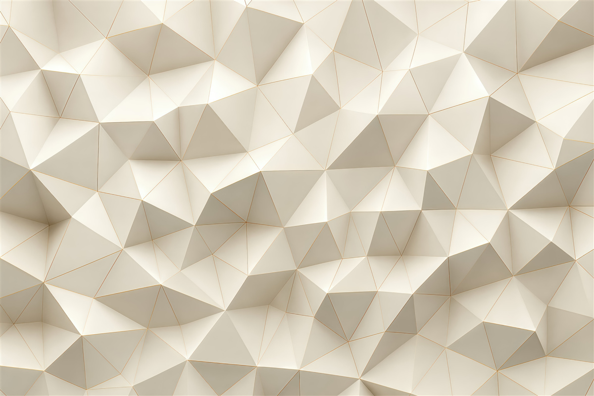 Fototapeta geometryczna mozaika 3d w wanilii